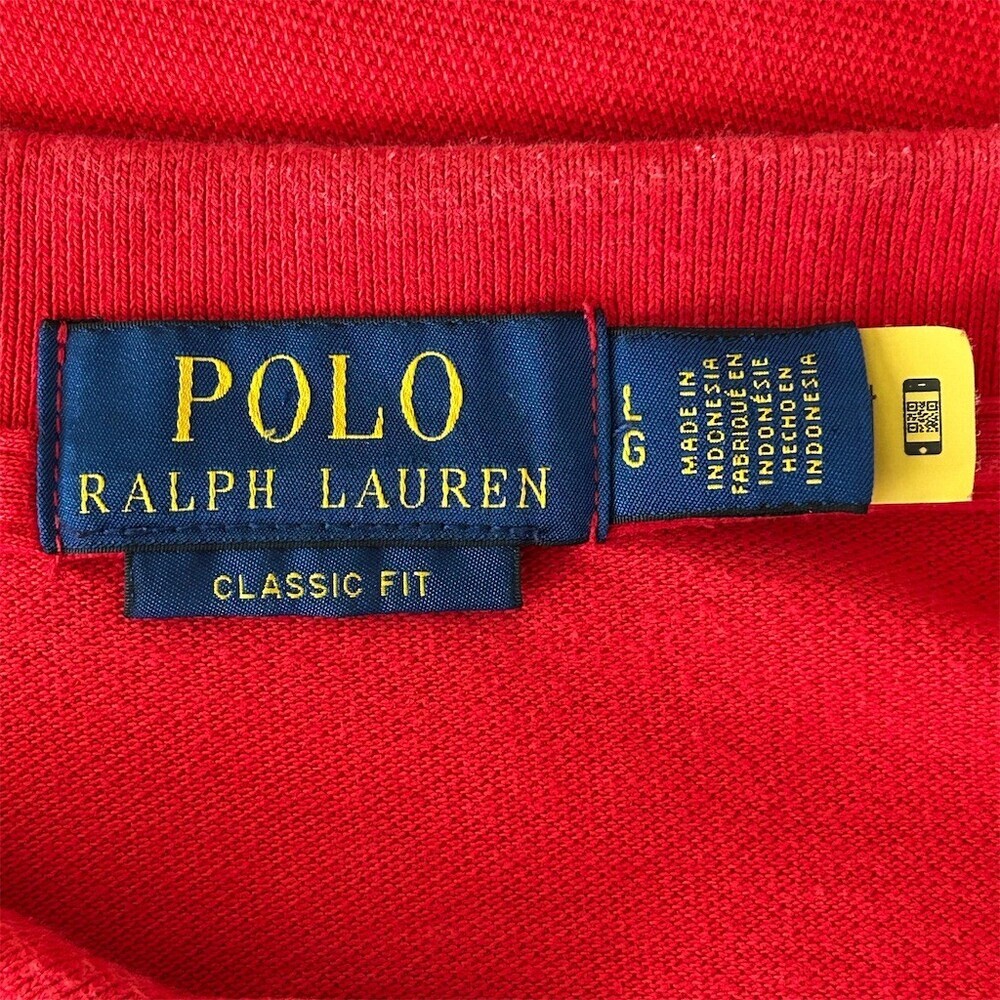 Polo Ralph Lauren Polo Shirt Mens L Red Classic Fit Big Pony Logo Short - Picture 3 of 8